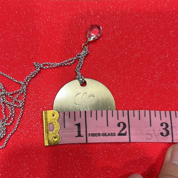 DANIELLE STEVENS LONG NECKLACE WITH A K LETTER PENDANT. - Picture 6 of 6